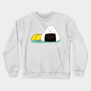 Cute onigiri with oshinko Crewneck Sweatshirt